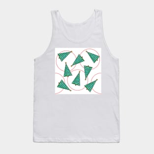 Xmas Tree Pattern with Circles Tank Top